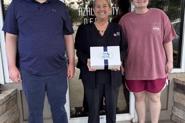 Bake Blue goodies delivered to Azalea City Dental in Spanish Fort.